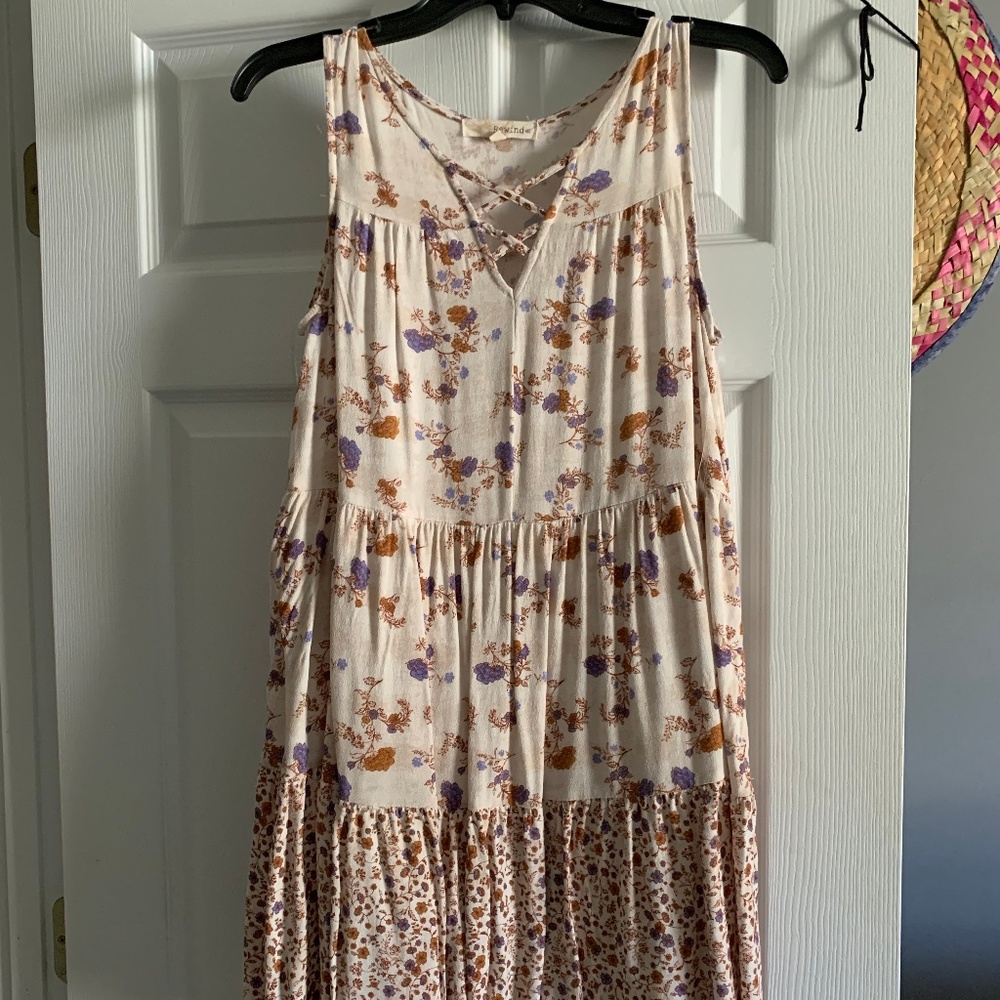 Brown floral dress